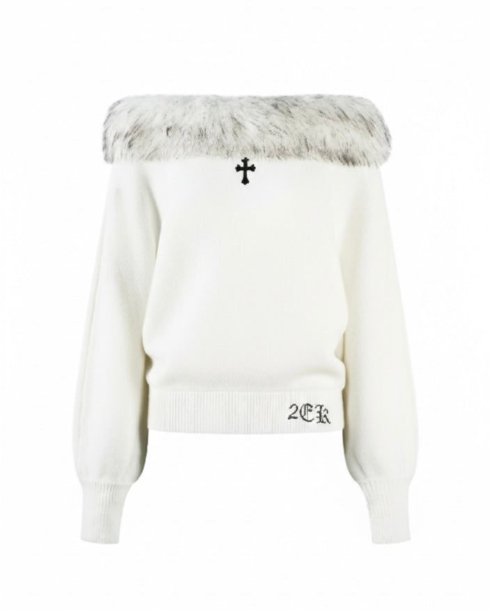 クロス オフショルトップ