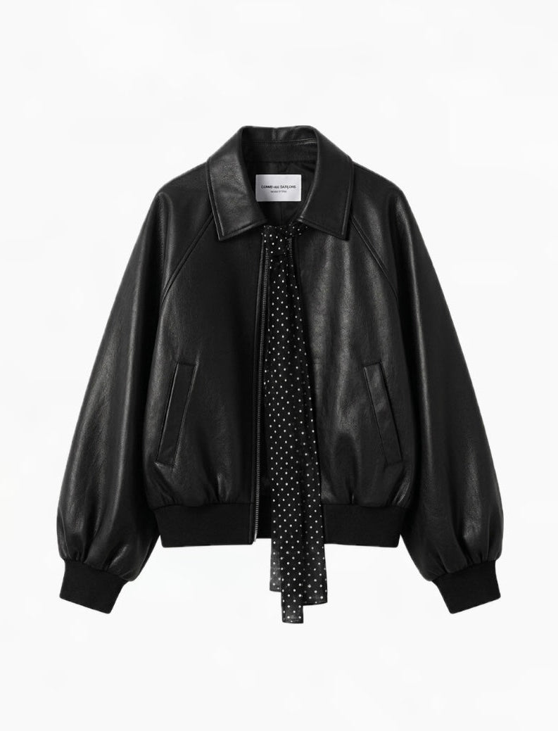 ドットストール レザーブルゾン