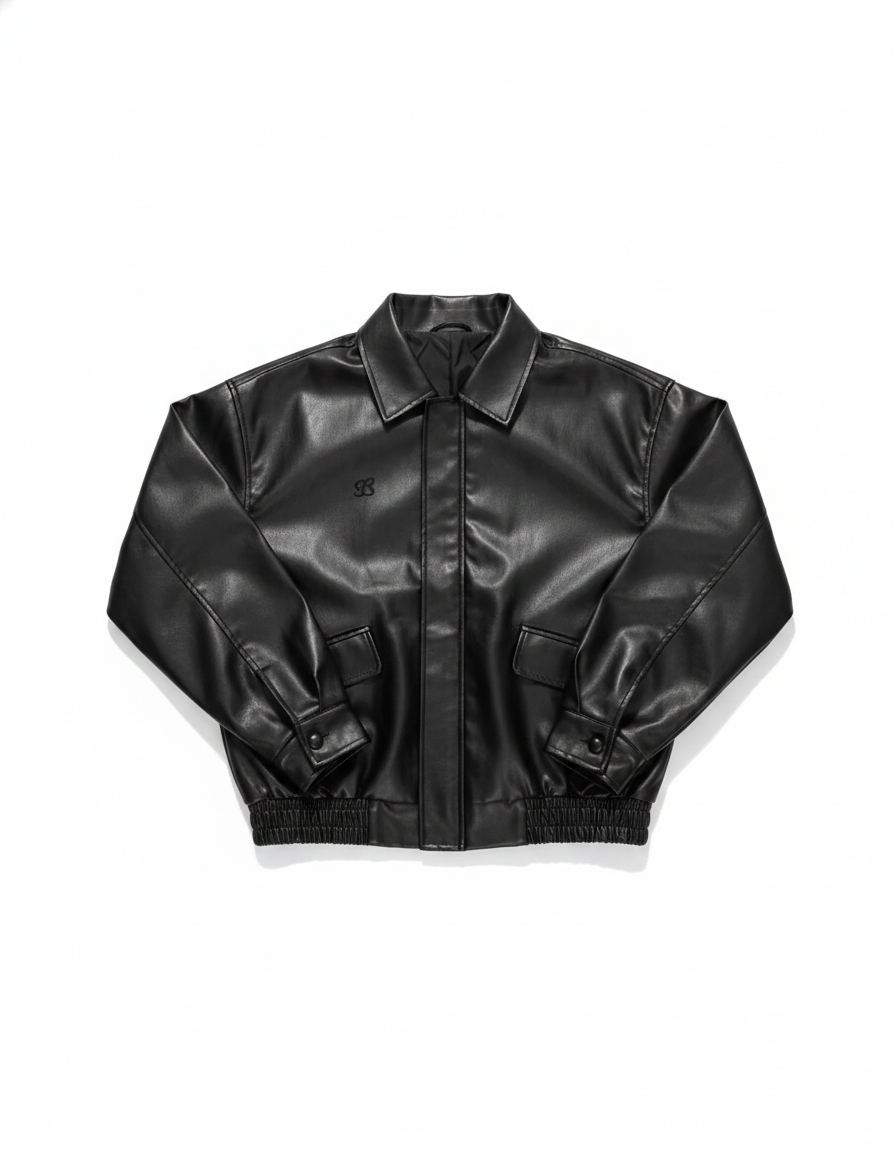 フェイクレザー ブルゾン