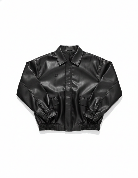 フェイクレザー ブルゾン