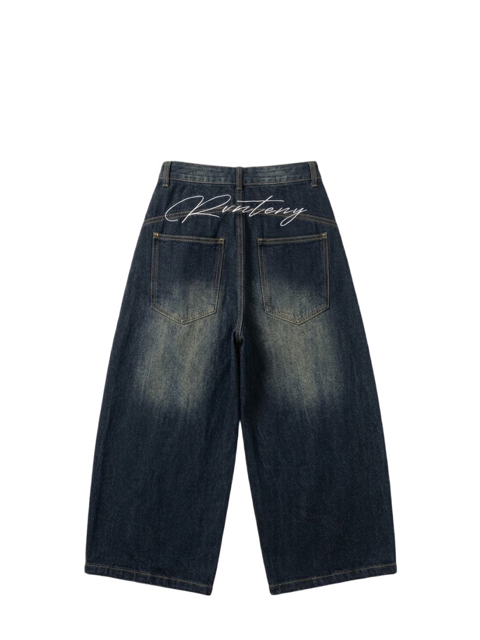 バックロゴヴィンテージワイドデニムパンツ