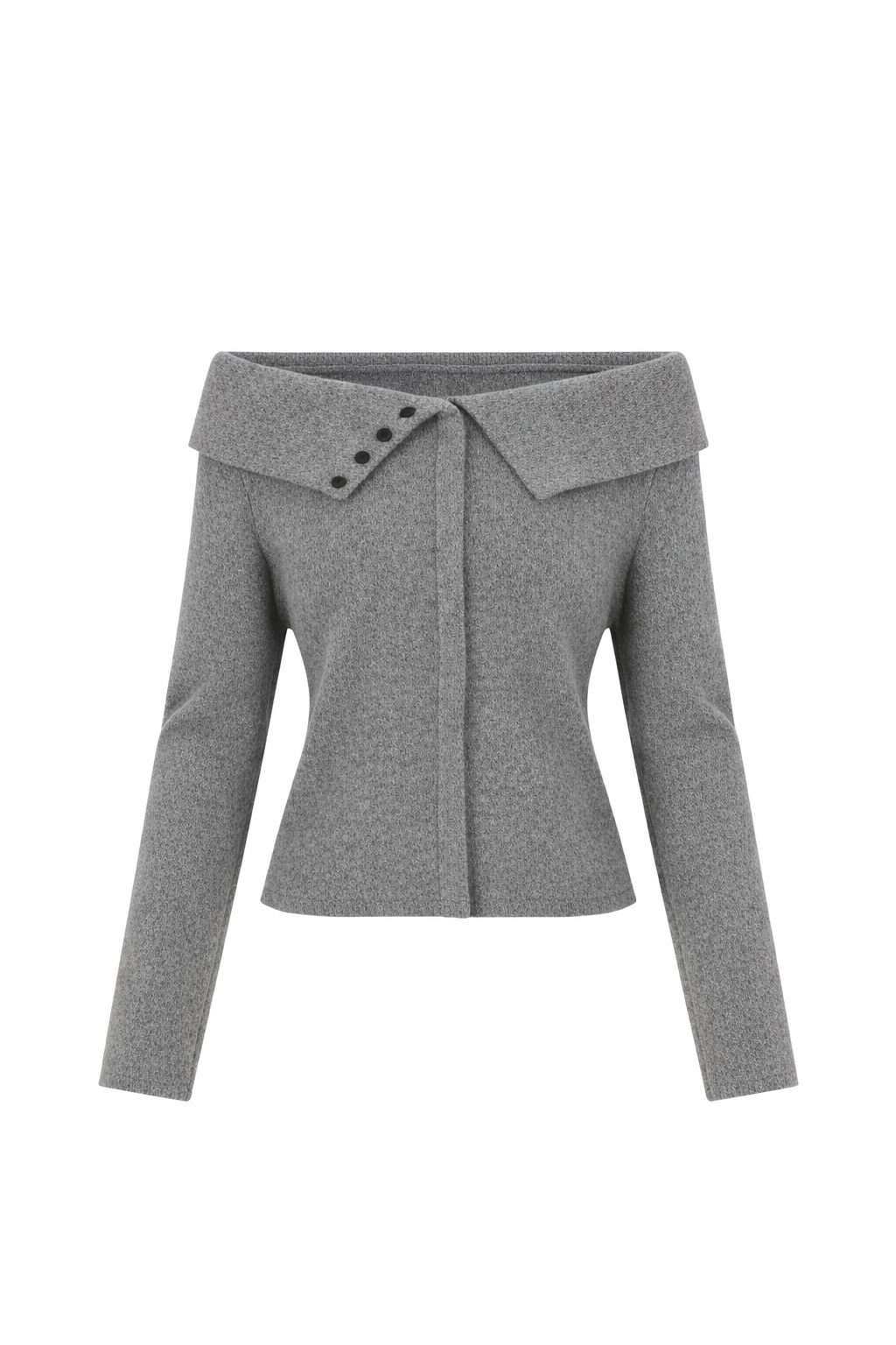 オフショルリブトップス