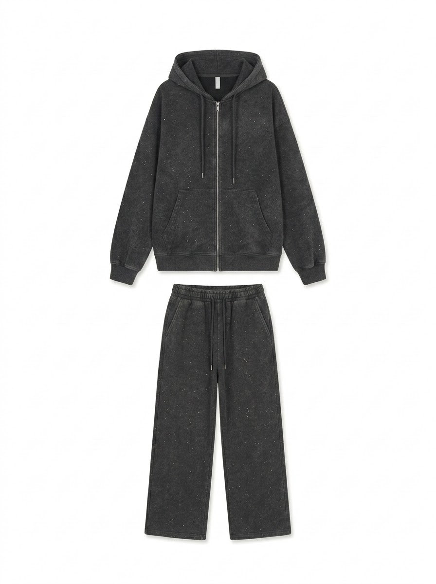 ウォッシュグレー フーディーセットアップ