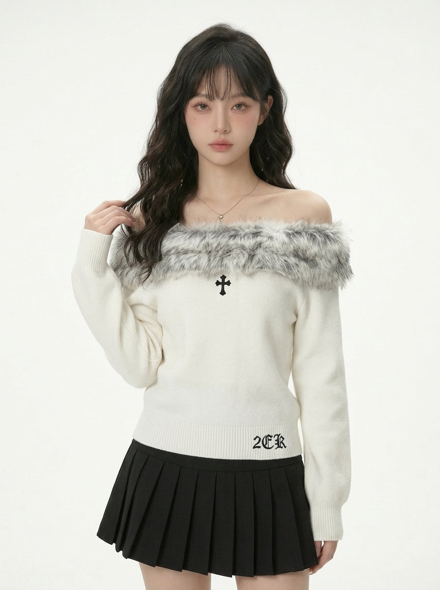 クロス オフショルトップ