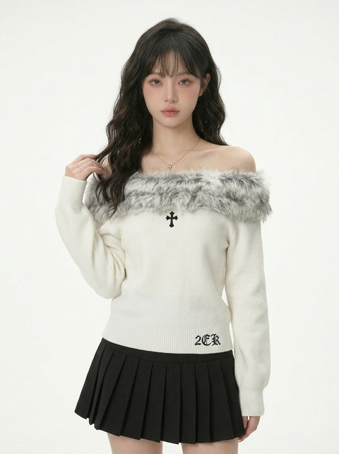 クロス オフショルトップ