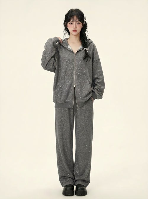 ウォッシュグレー フーディーセットアップ