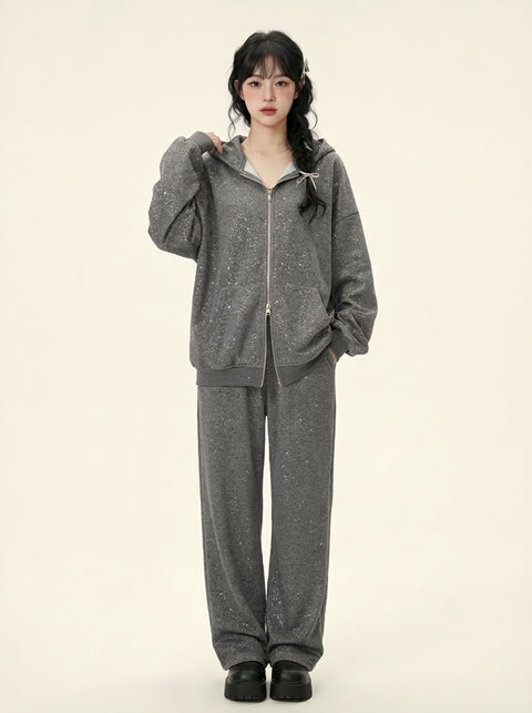 ウォッシュグレー フーディーセットアップ
