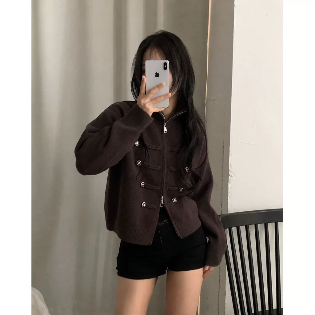 ナポレオンジップニットジャケット