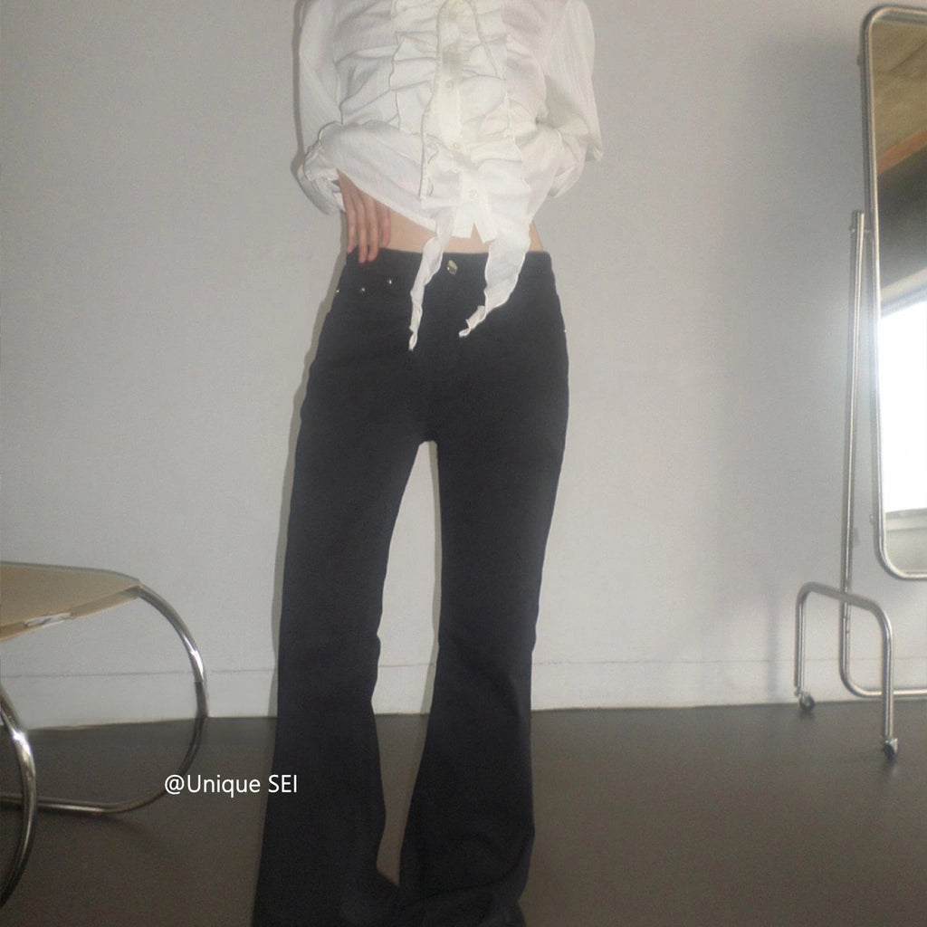 ブラック フレアデニム