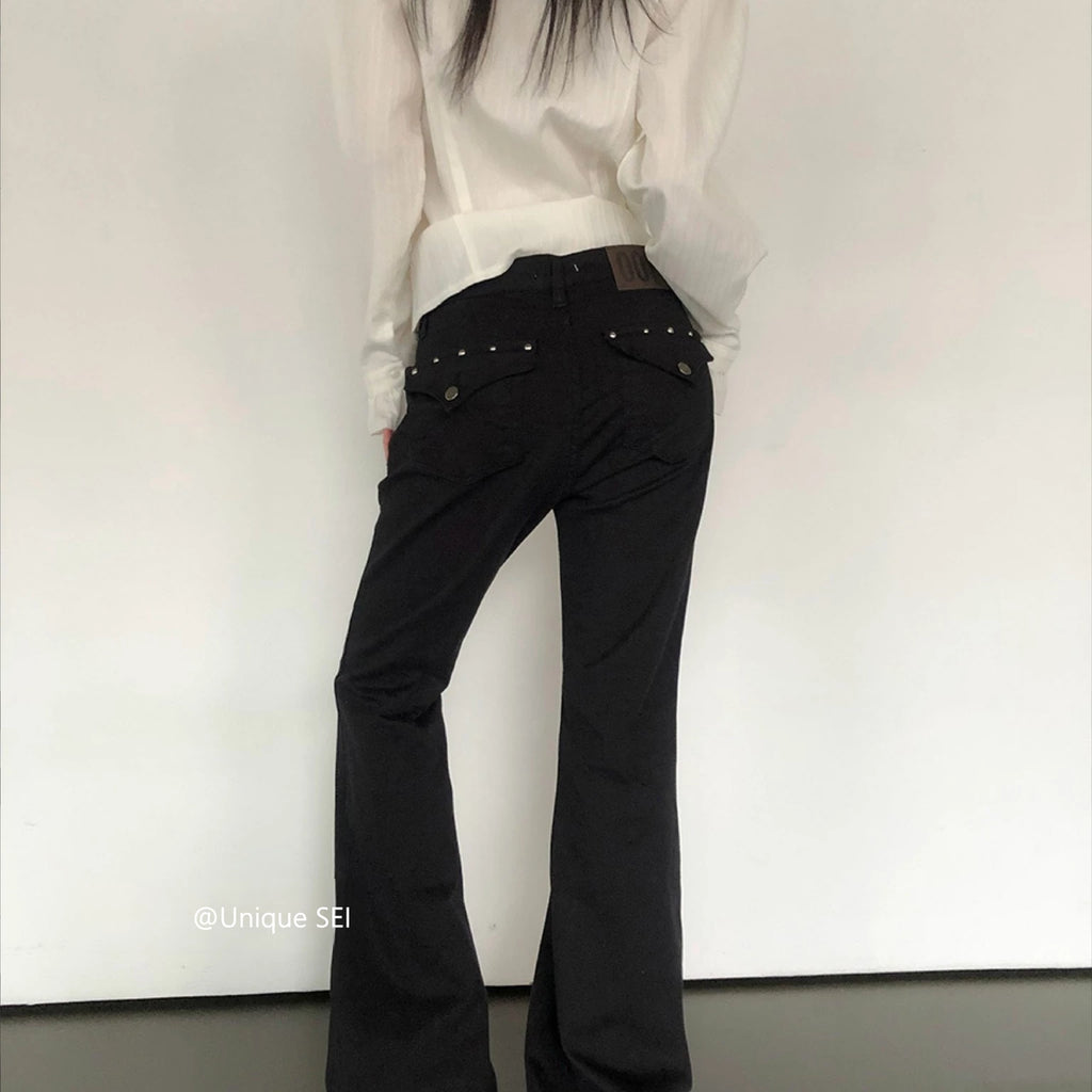 ブラック フレアデニム