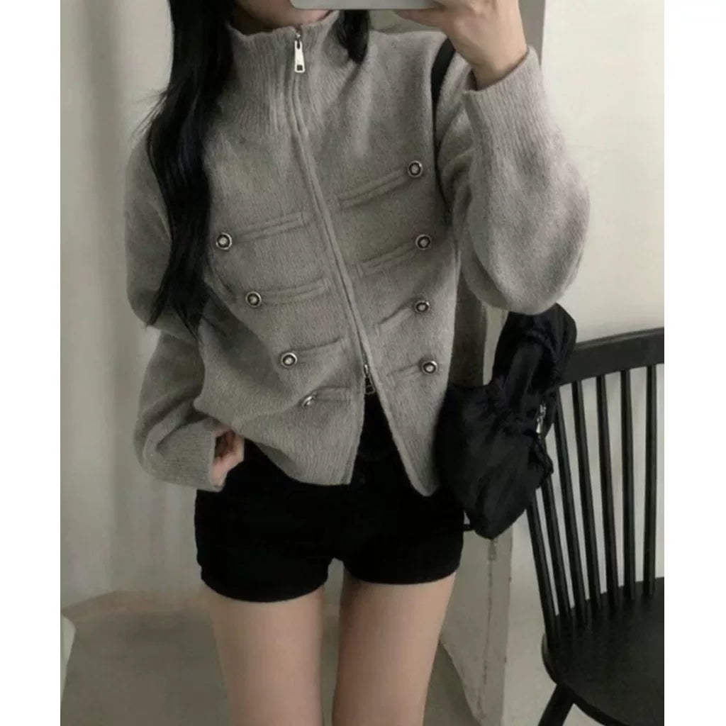 ナポレオンジップニットジャケット