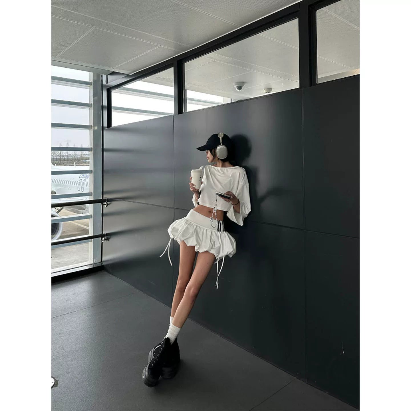 サイドライン バルーンミニスカート