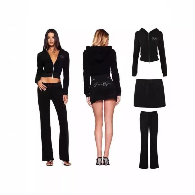 ラインストーンパーカー