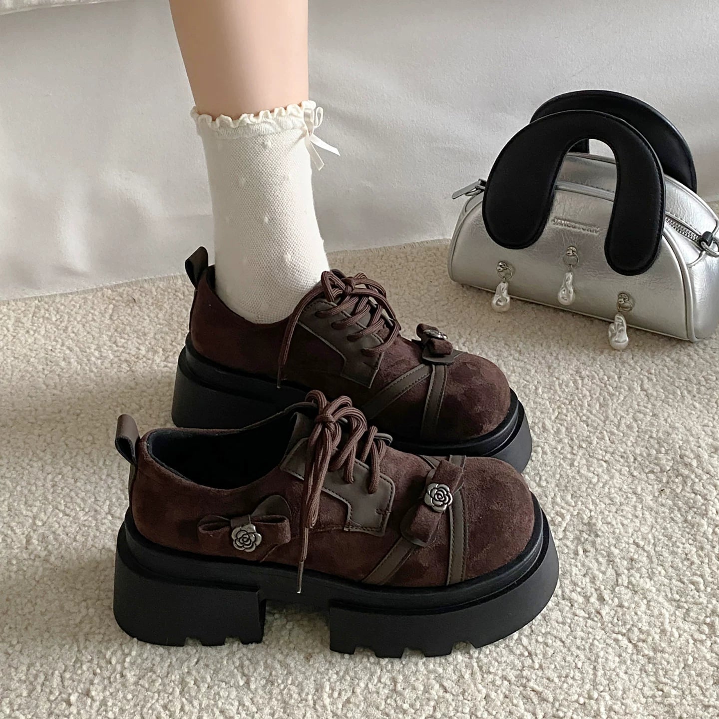 ベルベットリボンシューズ