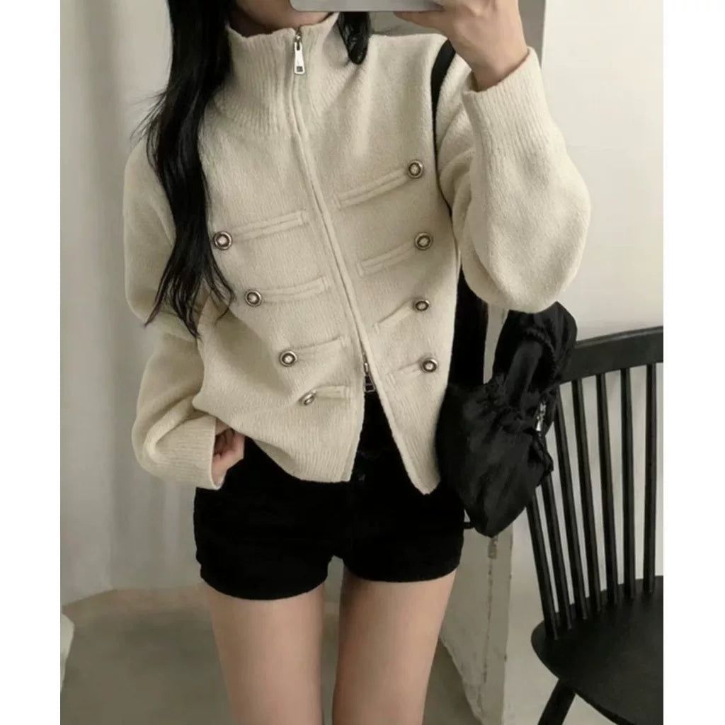 ナポレオンジップニットジャケット