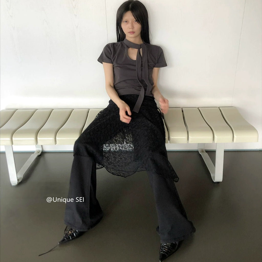 ブラック フレアデニム