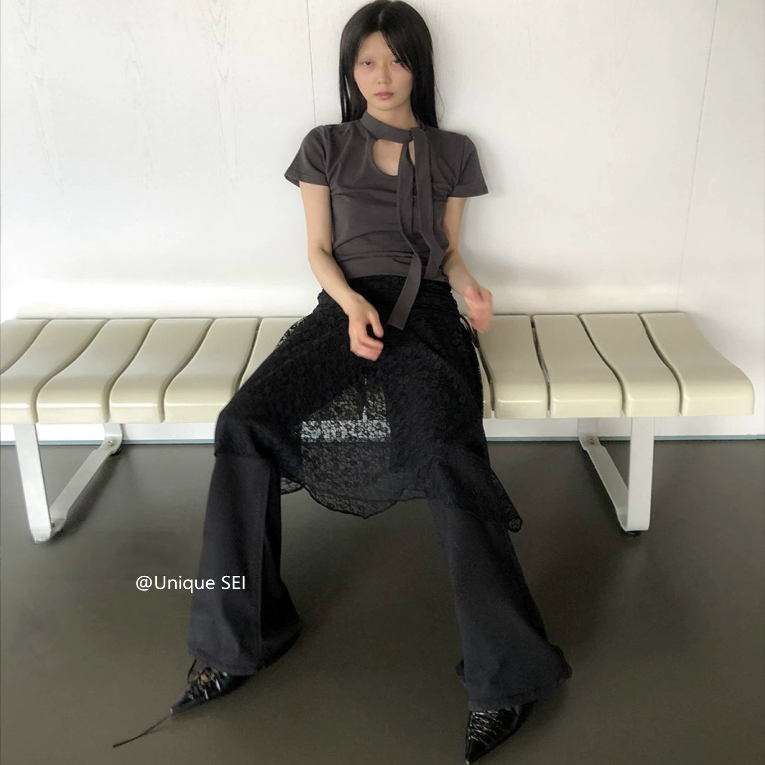 ブラック フレアデニム